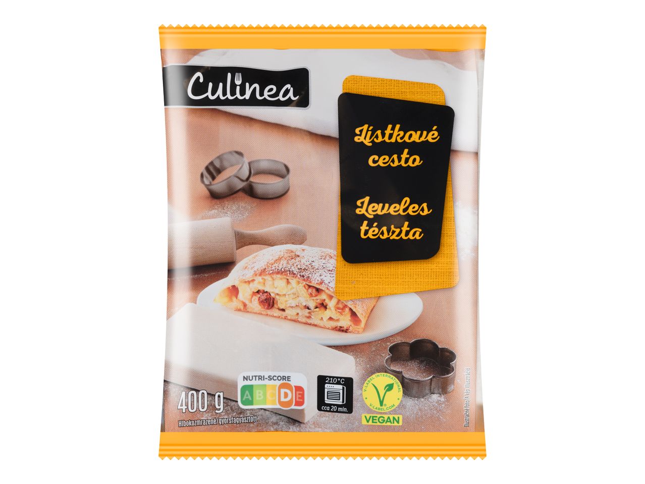Culinea vegán leveles tészta, 400g.
