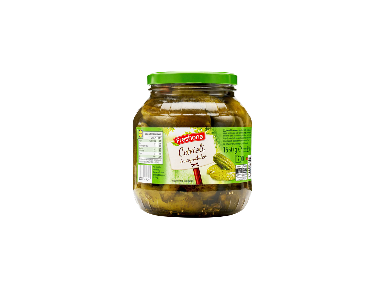 A jar of Vlasic Sweet Gherkin Pickles.