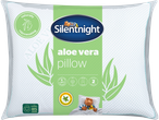 Silentnight Aloe Vera pillow in its packaging, highlighting its natural and calming properties.