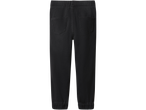 Crne jogger pantalone sa elastičnim strukom i ranflama.