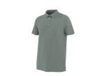 Tricou polo bărbați ESMARA MEN, de culoare gri-verde, pe fundal negru.