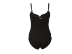 Costum de baie întreg CRIVIT pentru femei, vedere din spate cu logo roz