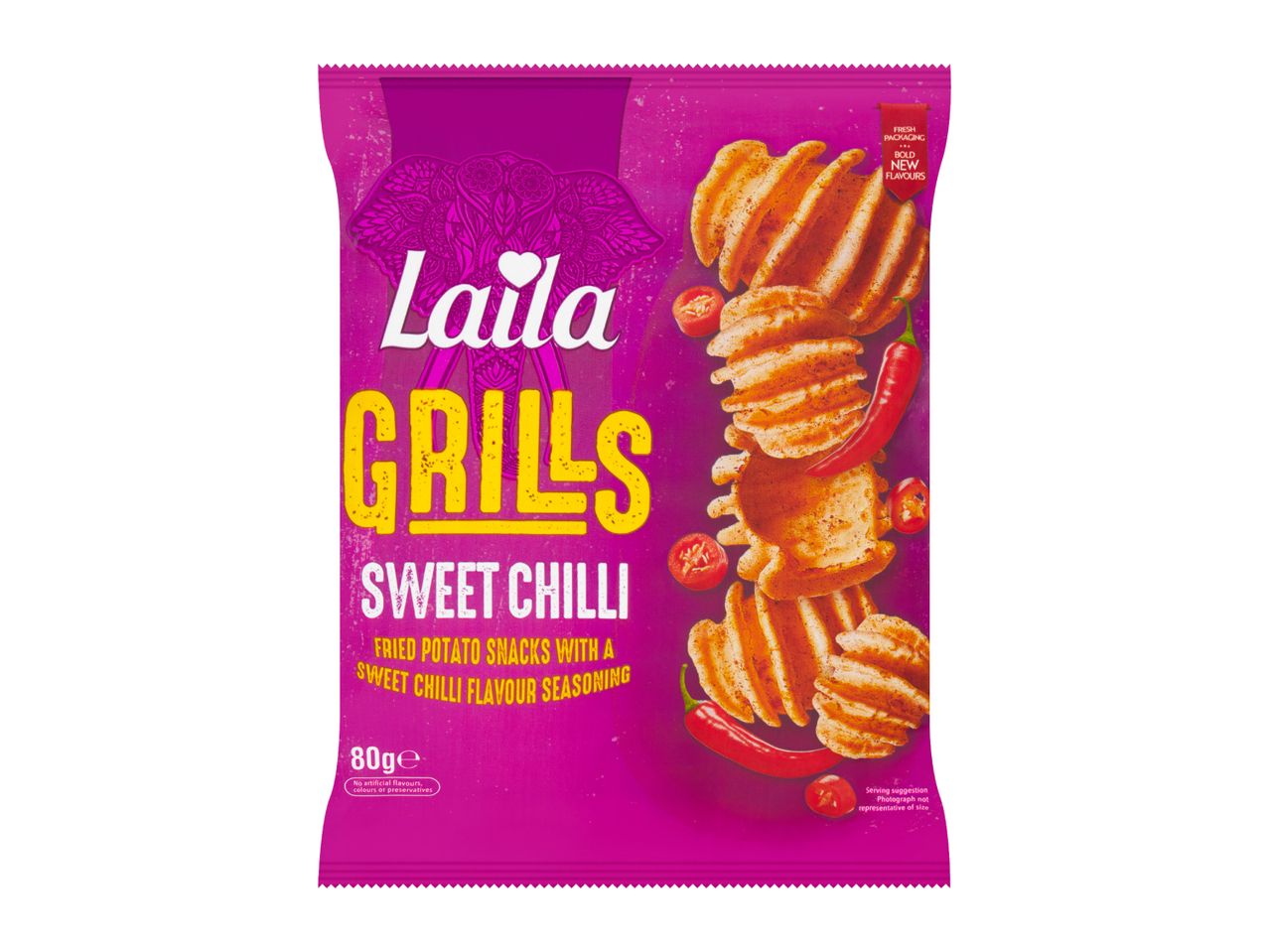 A pack of sweet chilli flavour potato grills, 80g
