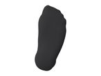 Single black ankle sock shown from the bottom against a white background
