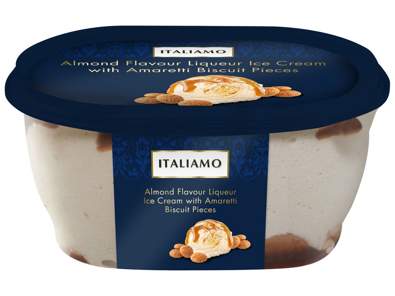 Сладолед с вкус на бадемов ликьор и с парченца бисквити Амарети, 350 ml/опаковка