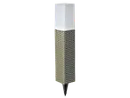 Livarno LED Solar Light with a square white diffuser and a grey rattan-style base with a ground spike.