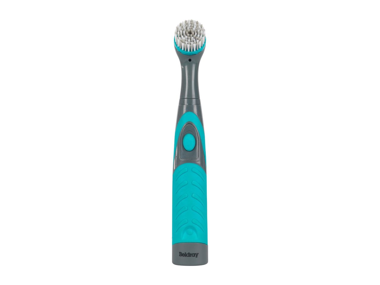 A Belcray electric cleaning brush with a teal and gray handle.