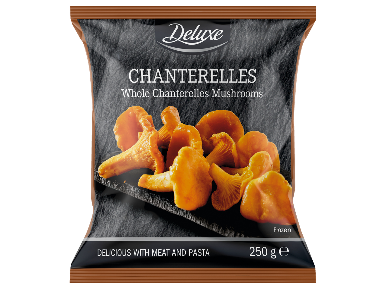 Deluxe zīmola Gobe sēņu iepakojums, saldēts, 250g.