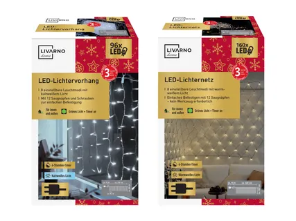 Livarno Home LED-Lichtervorhang/-netz