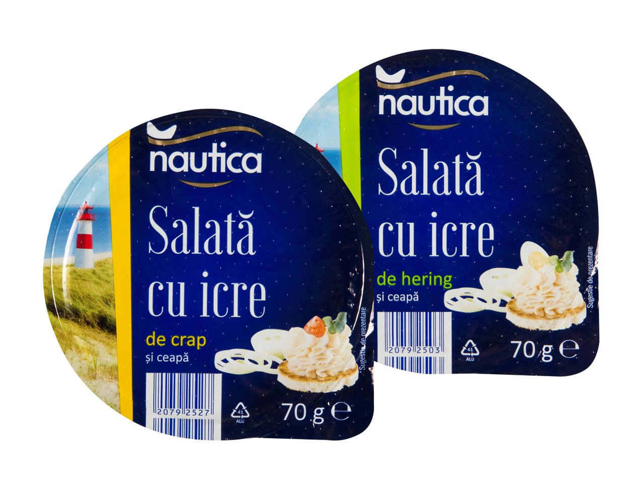 Salată cu icre Nautica, de crap și hering.