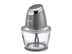 Picador SilverCrest cinza com tigela de vidro.