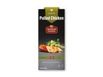 Pakke med Jensens Foods Pulled Chicken, klar til ovn eller grill.