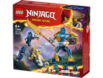 LEGO NINJAGO: Set de luptă Mech-ul lui Jay, cu mechs și minifigurine.