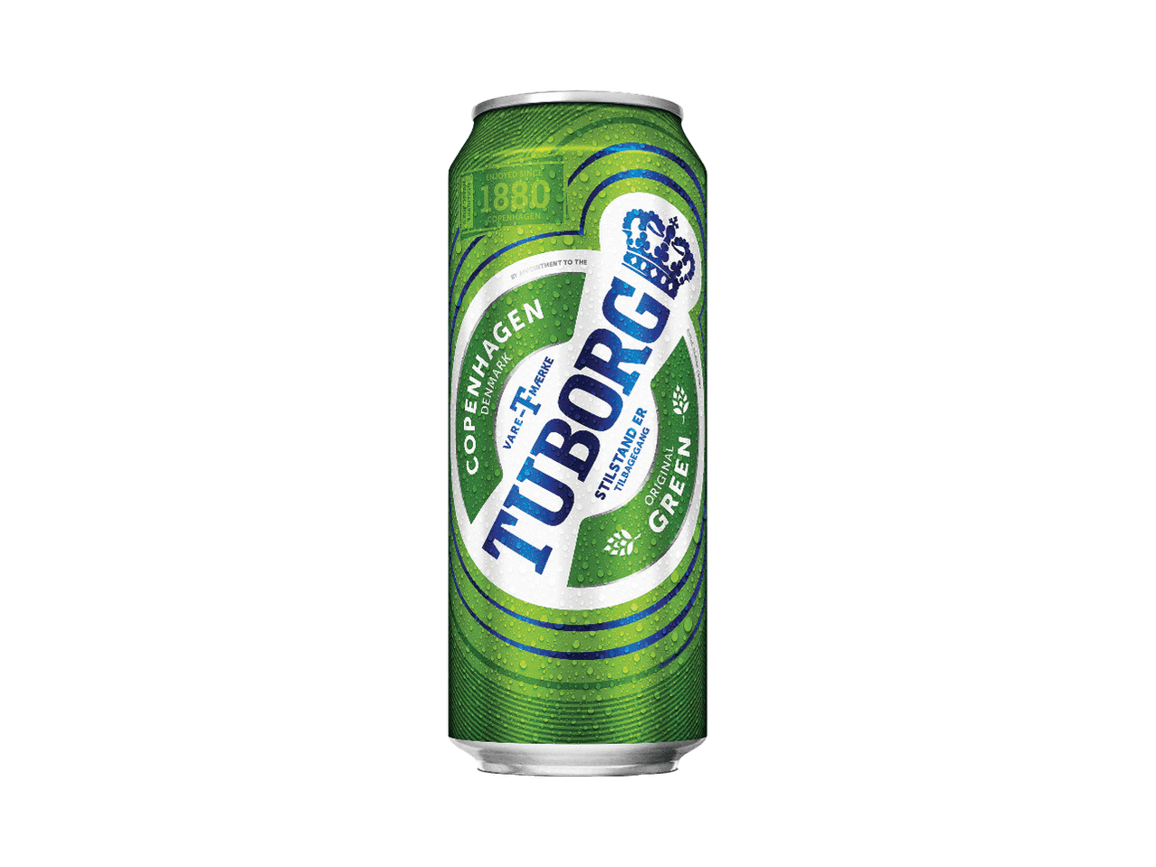Zelena limenka piva sa natpisom „Original Green“ i „Enjoyed since 1880“.