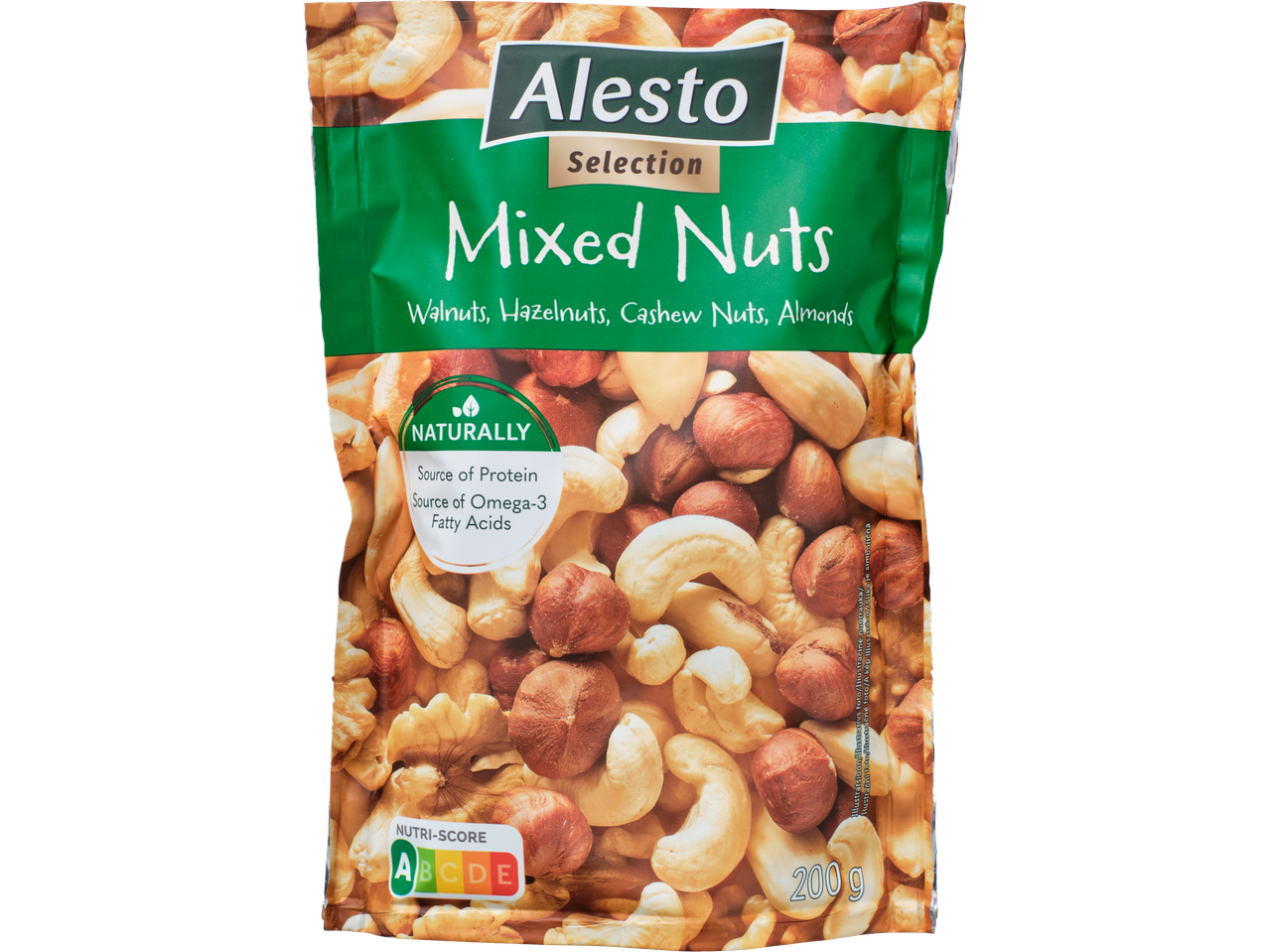 ALESTO SELECTION Segatud pähklid kreeka pähklite, sarapuupähklite, india pähklite ja mandlitega, 200g.