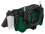 PARKSIDE pressure washer with foam nozzle and hose.