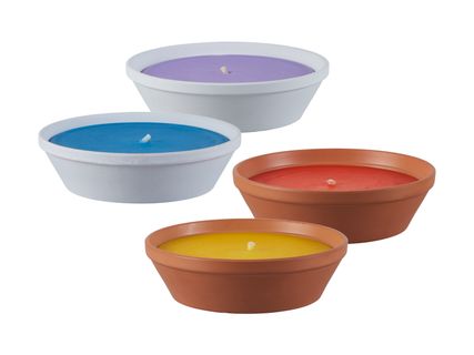 LIVARNO home Tonschalen mit Citronella-Kerze