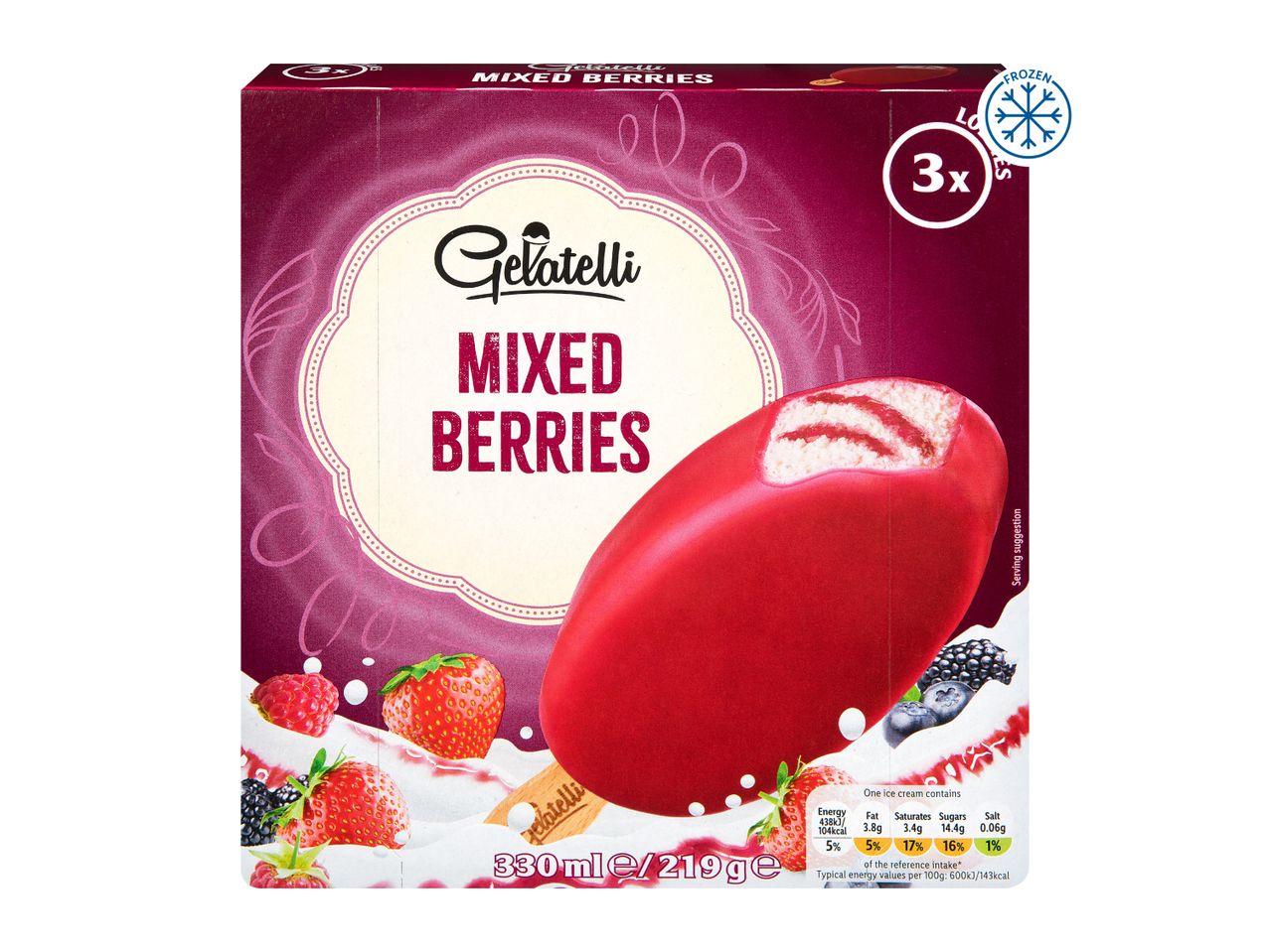 Gelatelli Mixed Berries Lollies 3 Pack
