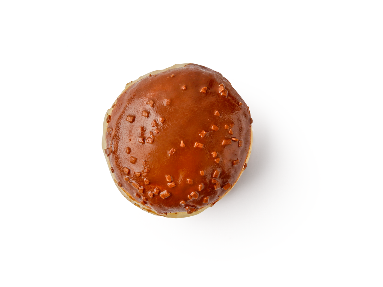 Berliner mit Schokoladenglasur und Schokostückchen.