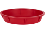 A red, round silicone baking pan from the SILVERCREST® assortment.