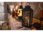 LIVARNO home LED Halloween Lantern with pumpkin cutouts and other Halloween decorations.