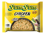 Yum Yum instant noedels kip smaak verpakking, Aziatische keuken.