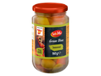 Borcan de măsline verzi fără sâmburi Sol&Mar, asezonate, 160g, cu o dansatoare spaniolă pe etichetă.
