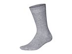 A single light gray sock, made of a soft, ribbed knit fabric.