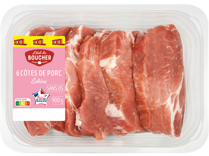 L'ÉTAL DU BOUCHER 6 côtes de porc échines