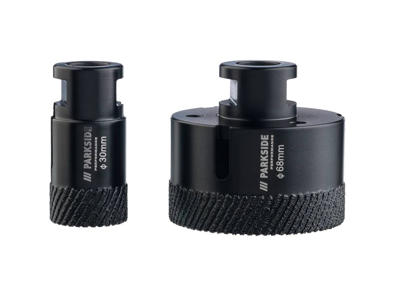 Parkside Performance grąžtai: 30 mm ir 68 mm.