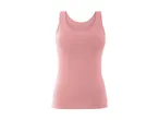 A dusty rose-colored women's sleeveless top.