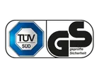 TÜV SÜD ja GS sertifiointimerkki