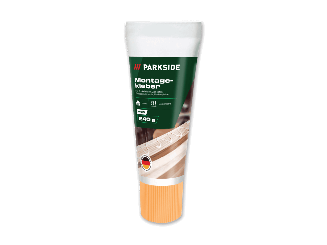 PARKSIDE Montagekleber für Sockelleisten, Zierleisten, Fußbodenelemente und Deckenplatten, 240 g