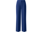 Calças femininas ESMARA azul marinho com pregas.