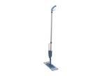 Blue spray mop with a microfiber pad and a water tank