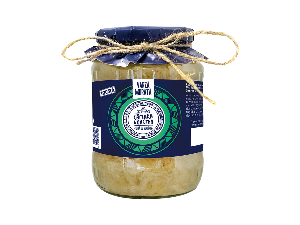 Borcan de Salată de varză murată și tocată Cămara Noastră.