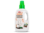 Witte fles met groene dop voor universele plantenvoeding, 500ml, voor binnen- en buitenplanten.