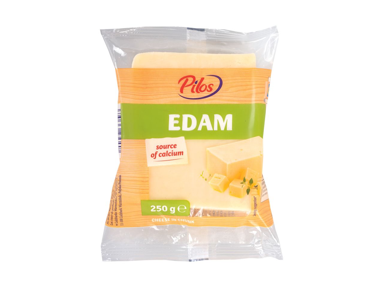 Brânză Edam Pilos, 250g, sursă de calciu.