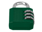 Cadeado verde Parkside com combinação de três dígitos.