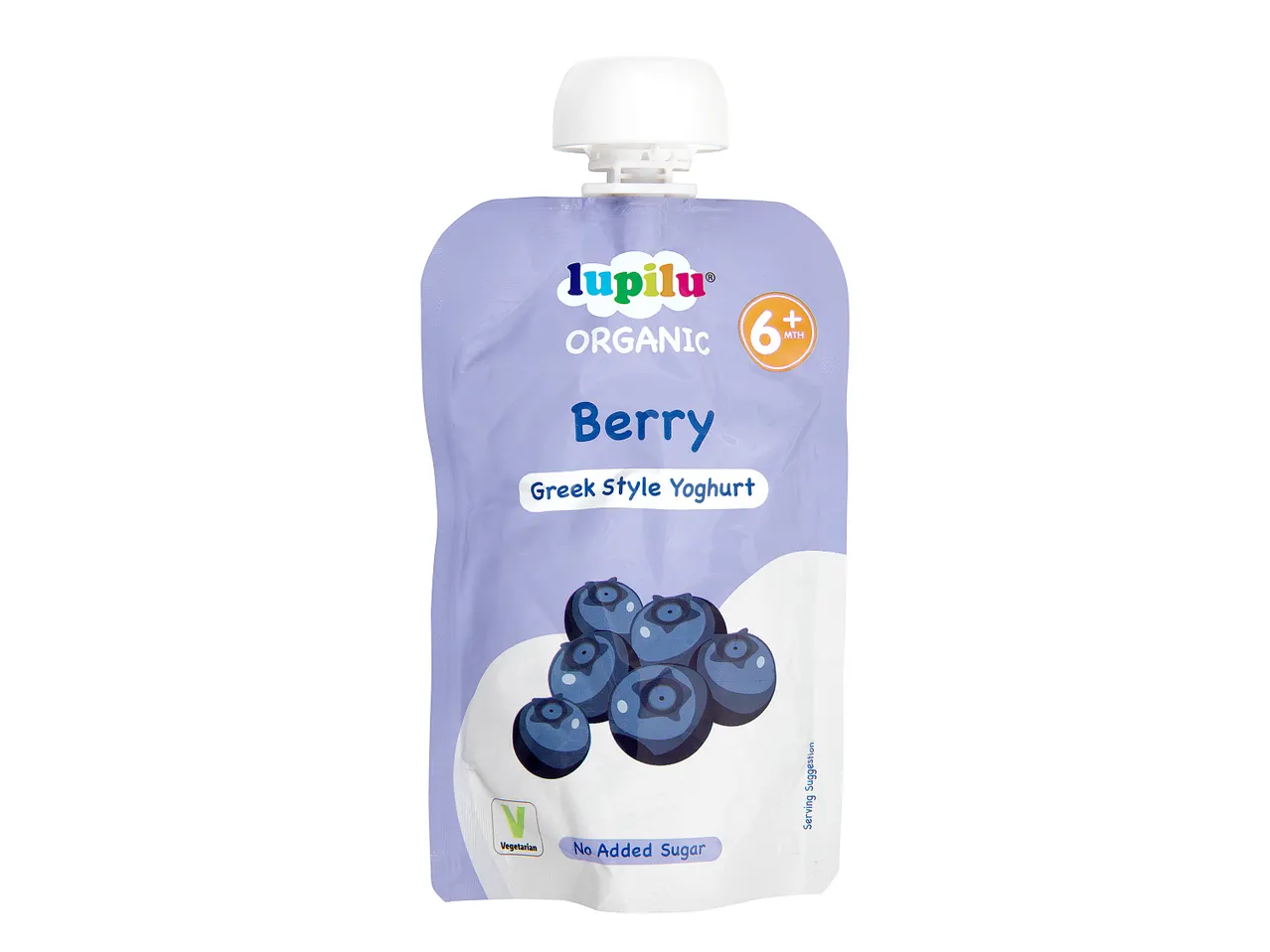 Lupilu organic Greek style berry yoghurt, no added sugar.