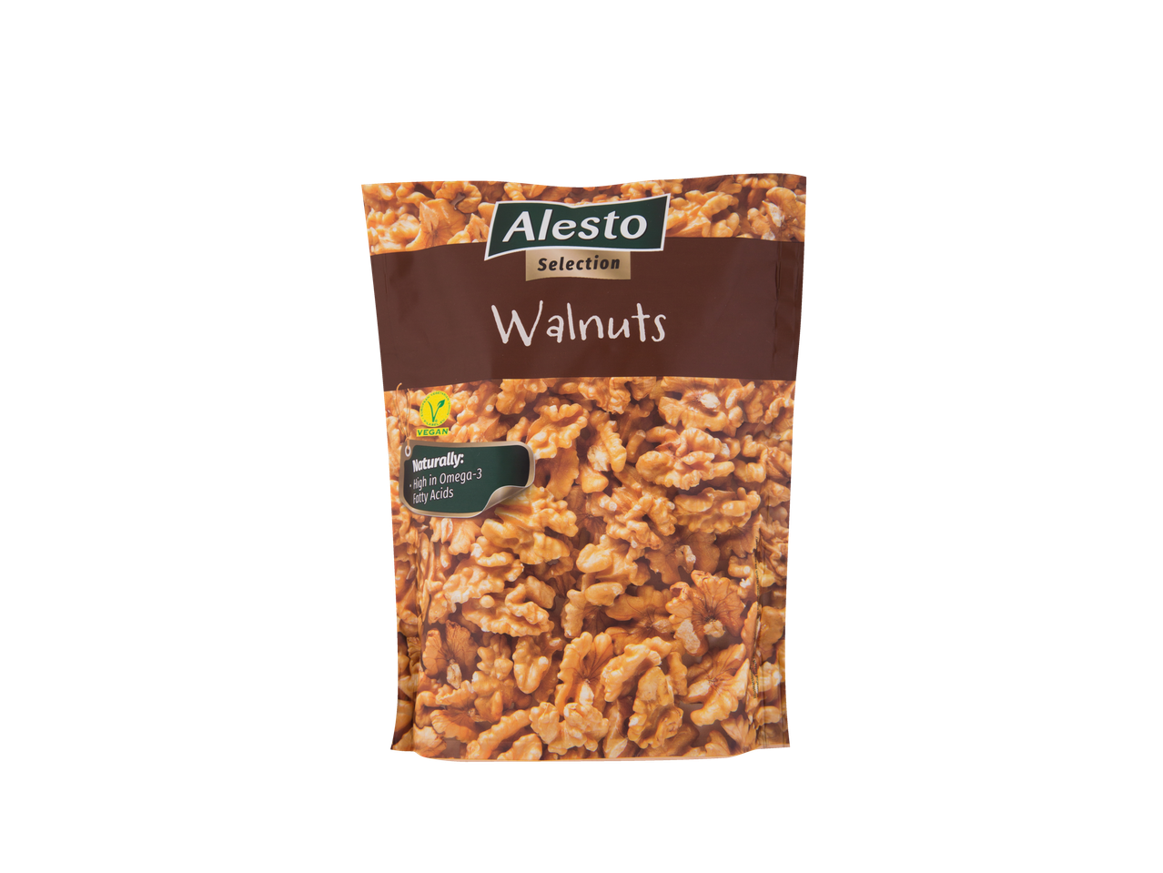 Kott Alesto Selection kreeka pähkleid, rikas oomega-3 rasvhapete poolest.