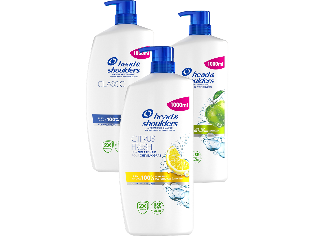 Head & Shoulders schampon: Classic och Citrus Fresh.
