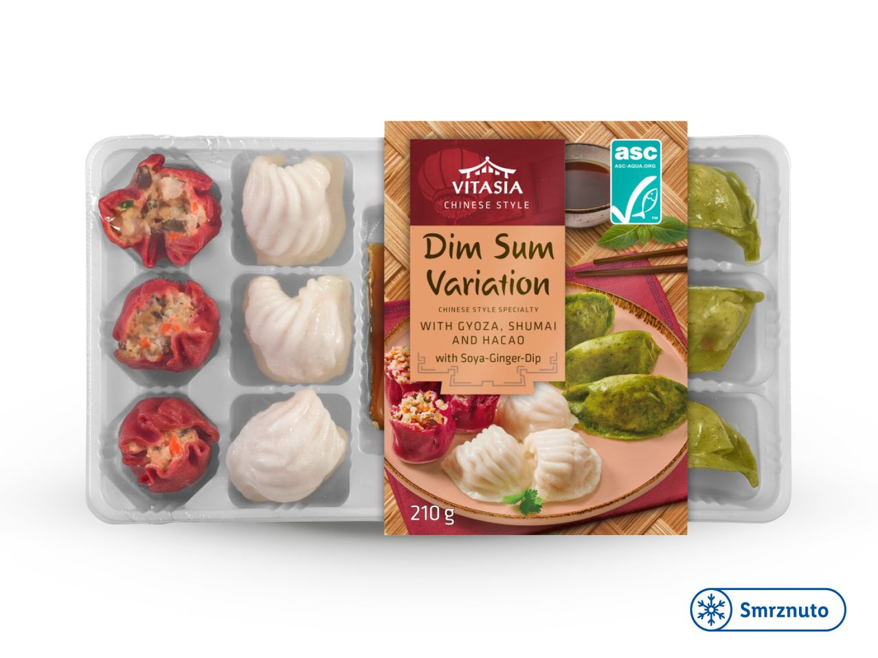 Vitasiina smrznuta dim sum varijacija s gyozom, shumaijem i hacaom.