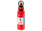 Червена бутилка с балончета с капачка във формата на Мики Маус, с надпис „Mickey Mouse Bubbles“.