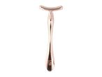 Rose gold facial massager with a curved top and Cien Beauty branding.