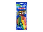 A bag of colorful fruit mix soft sweets with a vegan logo.