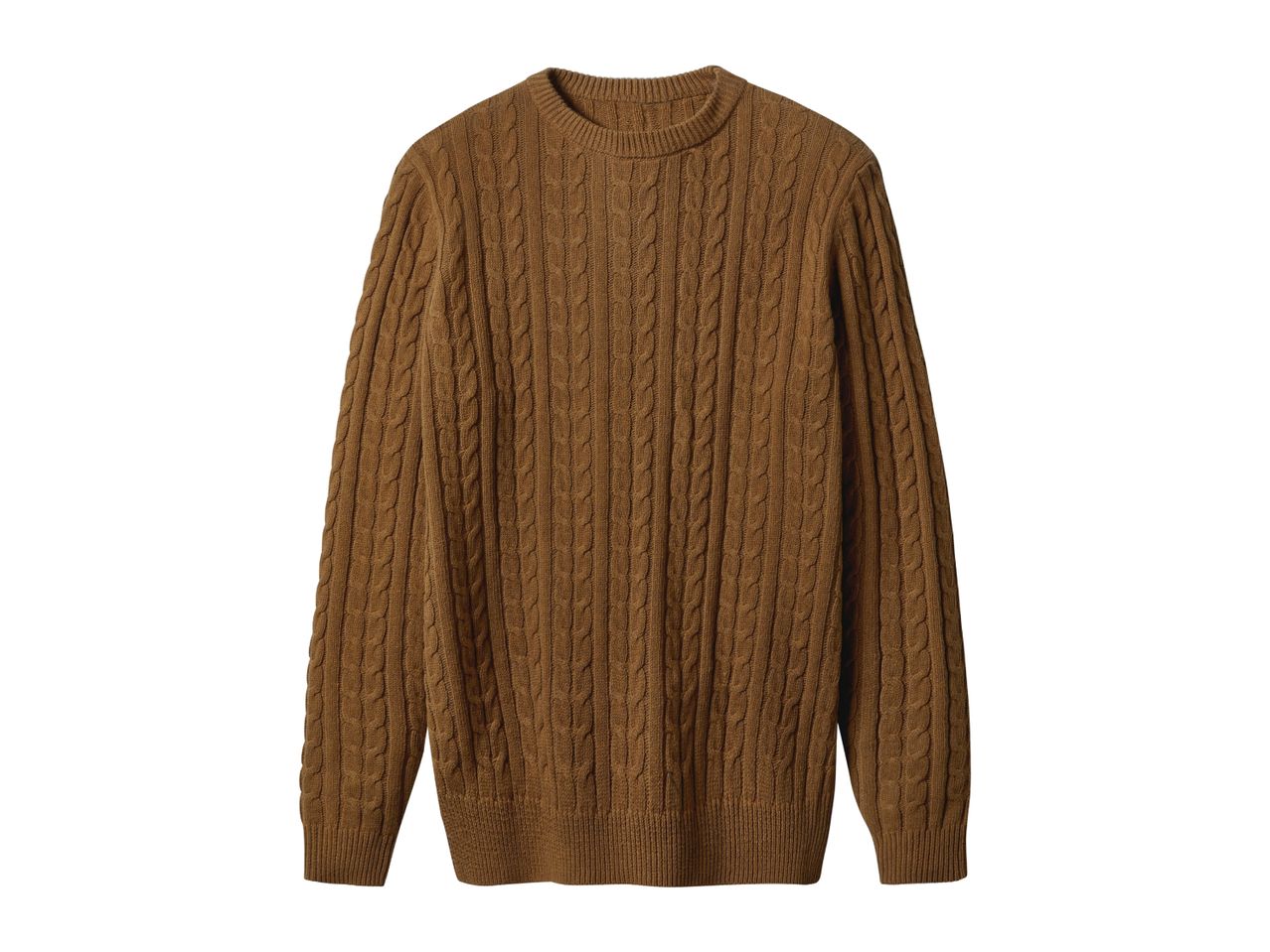 Brown cable knit sweater