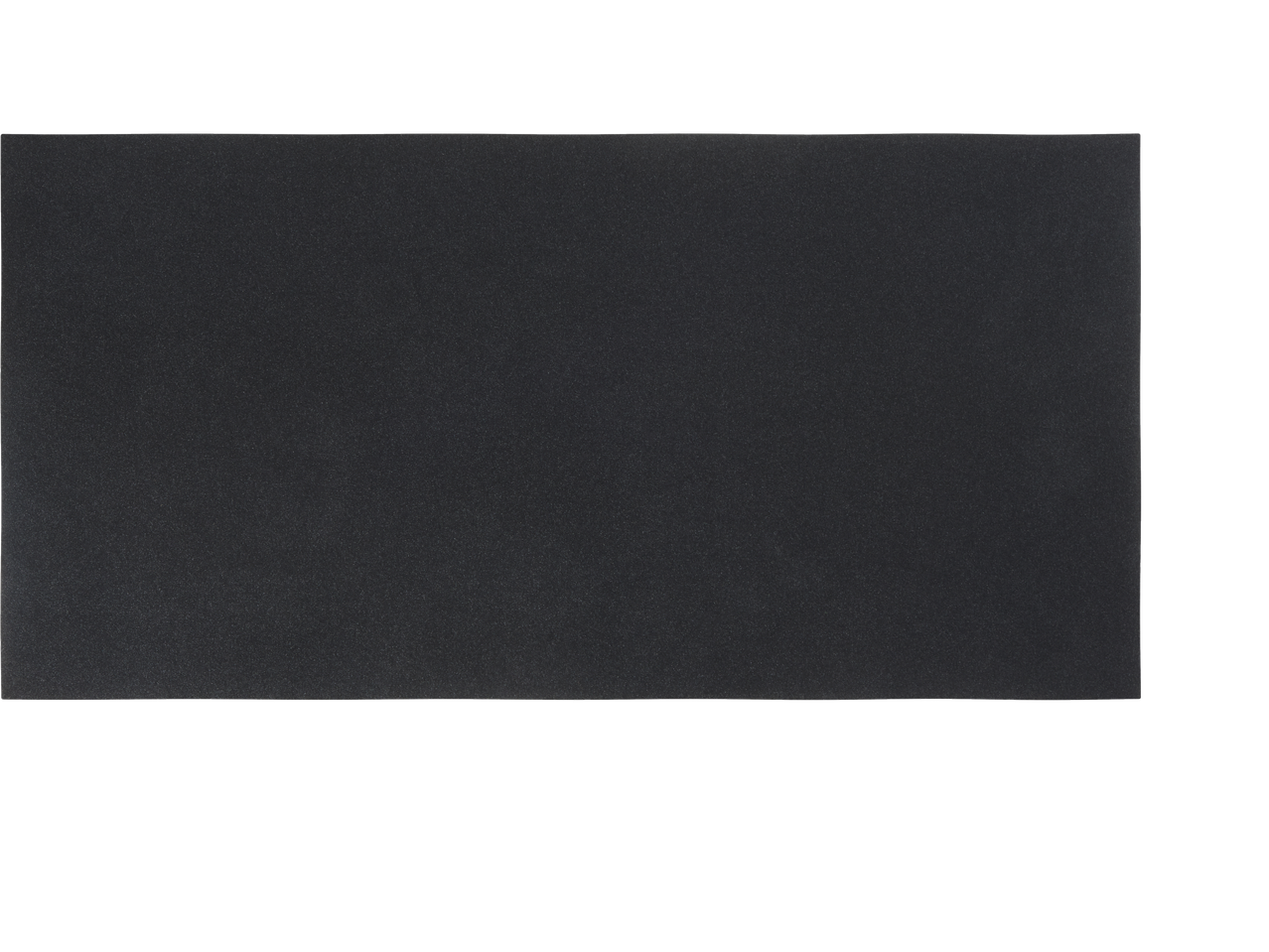 A black, fine-grained, rectangular tile.