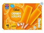 Gelatelli orange lollies, 6 pack.