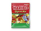 En pose Haribo Stjerne Mix slik med forskellige frugtformede vingummier.